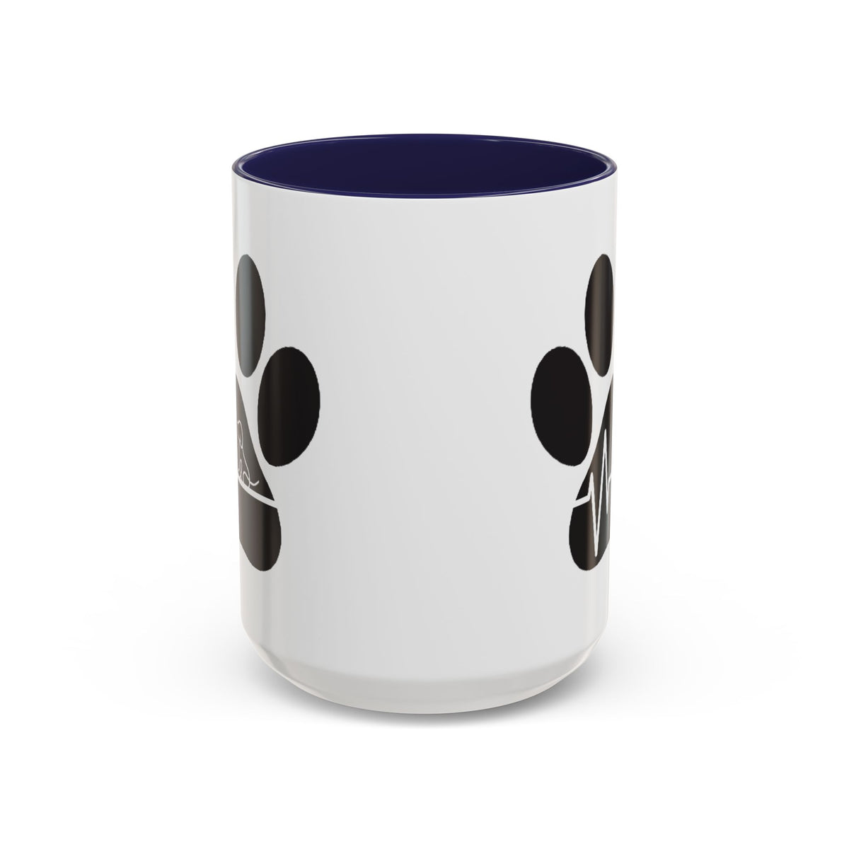 Dog Paw Heartbeat Coffee Mug — Pet Lover Accent Mug (11/15oz)