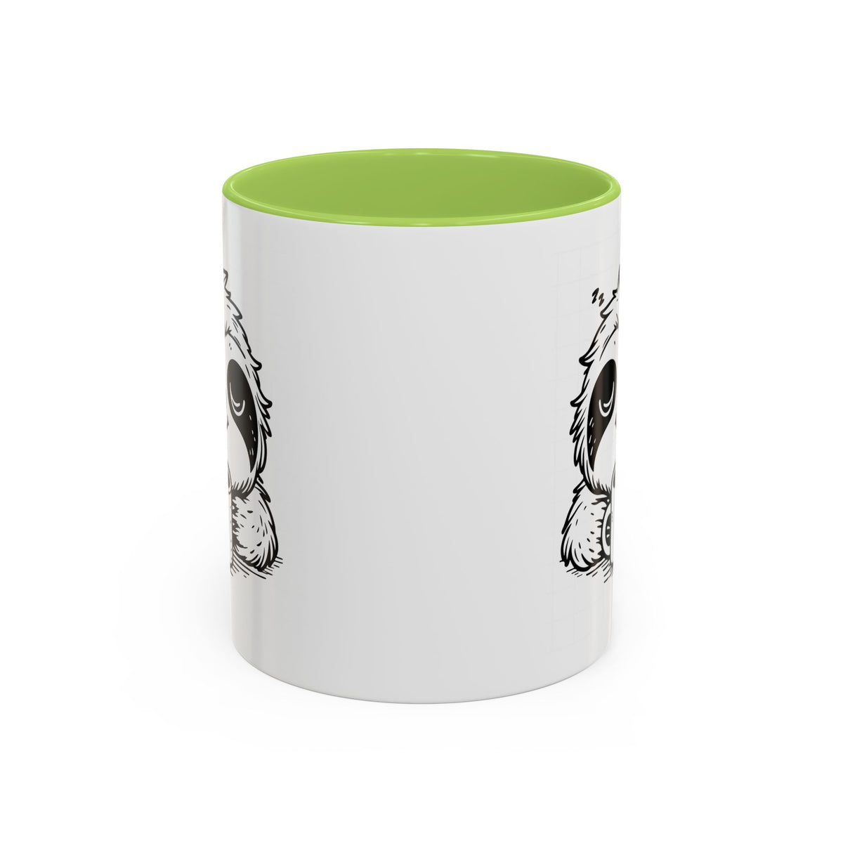 Cute Sloth Coffee Mug (Accent, 11/15oz) — Adorable Cartoon Sloth Holding Coffee Cup