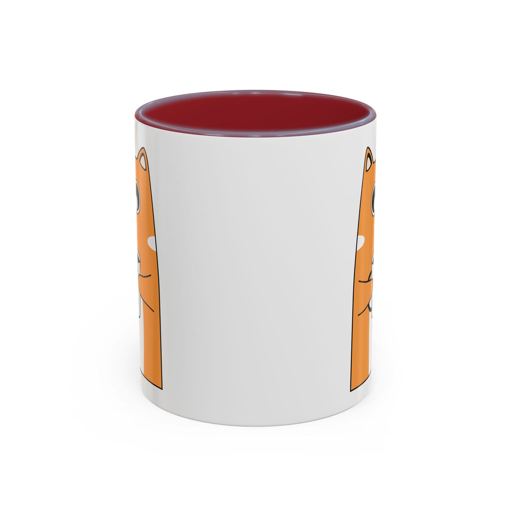 Sleepy Cat Accent Mug — 11/15oz Coffee Cup with Cat Design