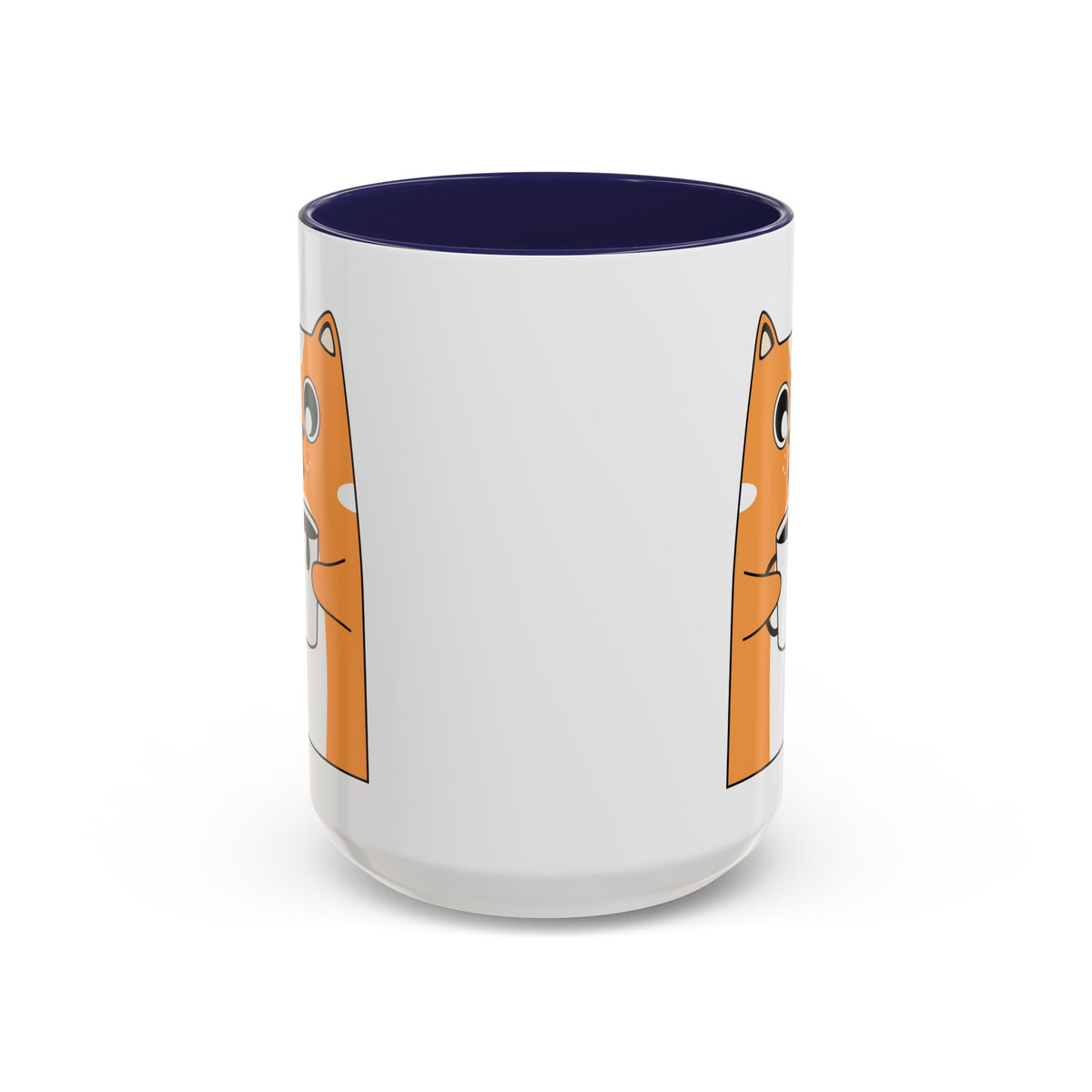 Sleepy Cat Accent Mug — 11/15oz Coffee Cup with Cat Design