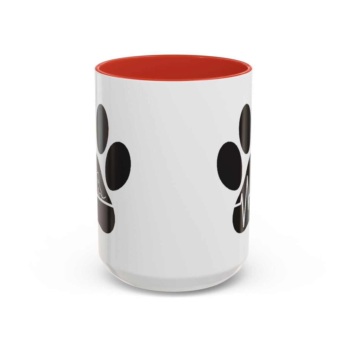 Dog Paw Heartbeat Coffee Mug — Pet Lover Accent Mug (11/15oz)