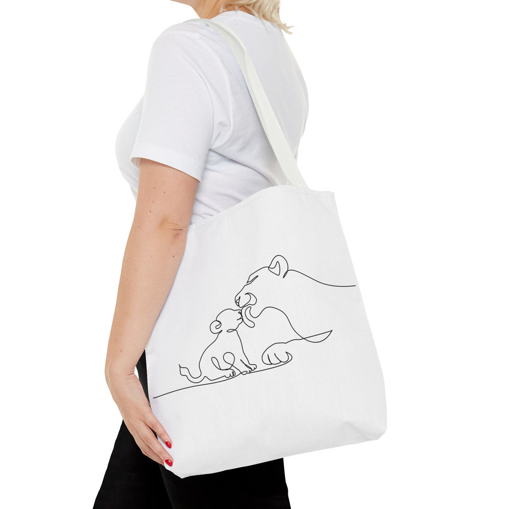 Lioness and Cub Tote Bag