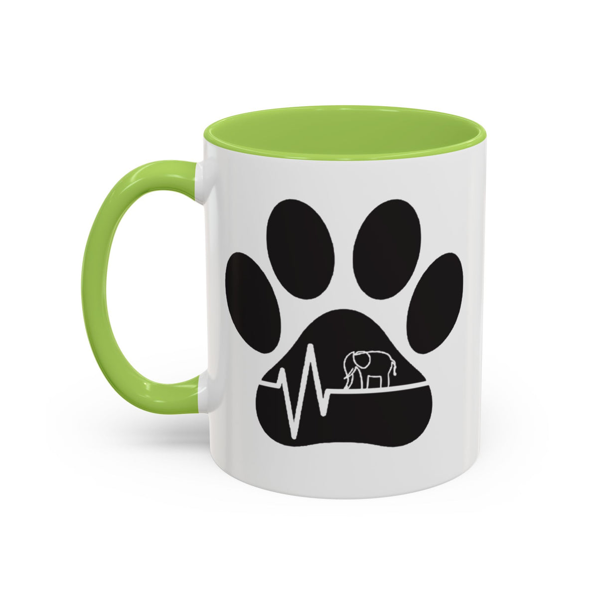 Elephant Paw Coffee Mug — Animal Rescue Heartbeat Accent Mug