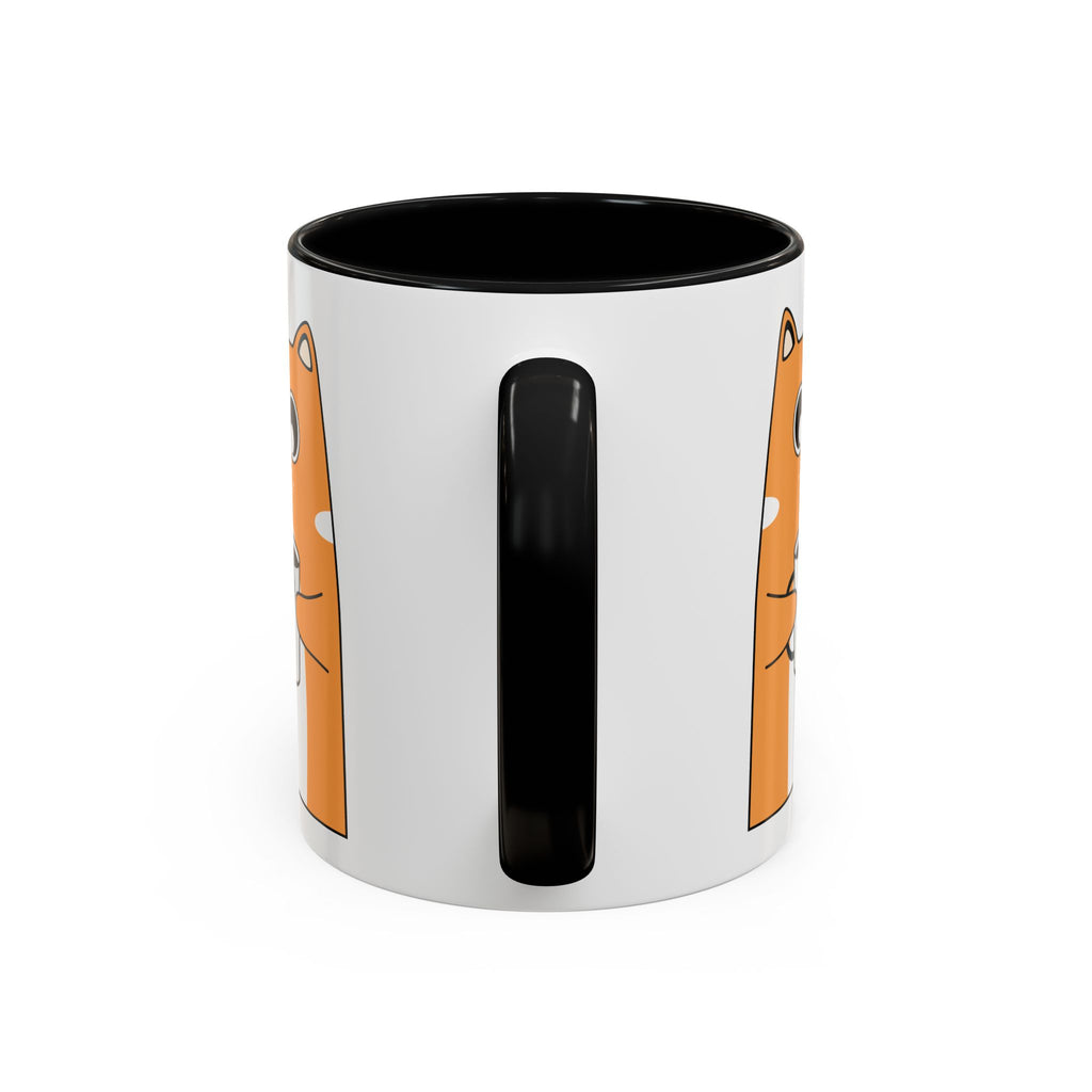 Sleepy Cat Accent Mug — 11/15oz Coffee Cup with Cat Design