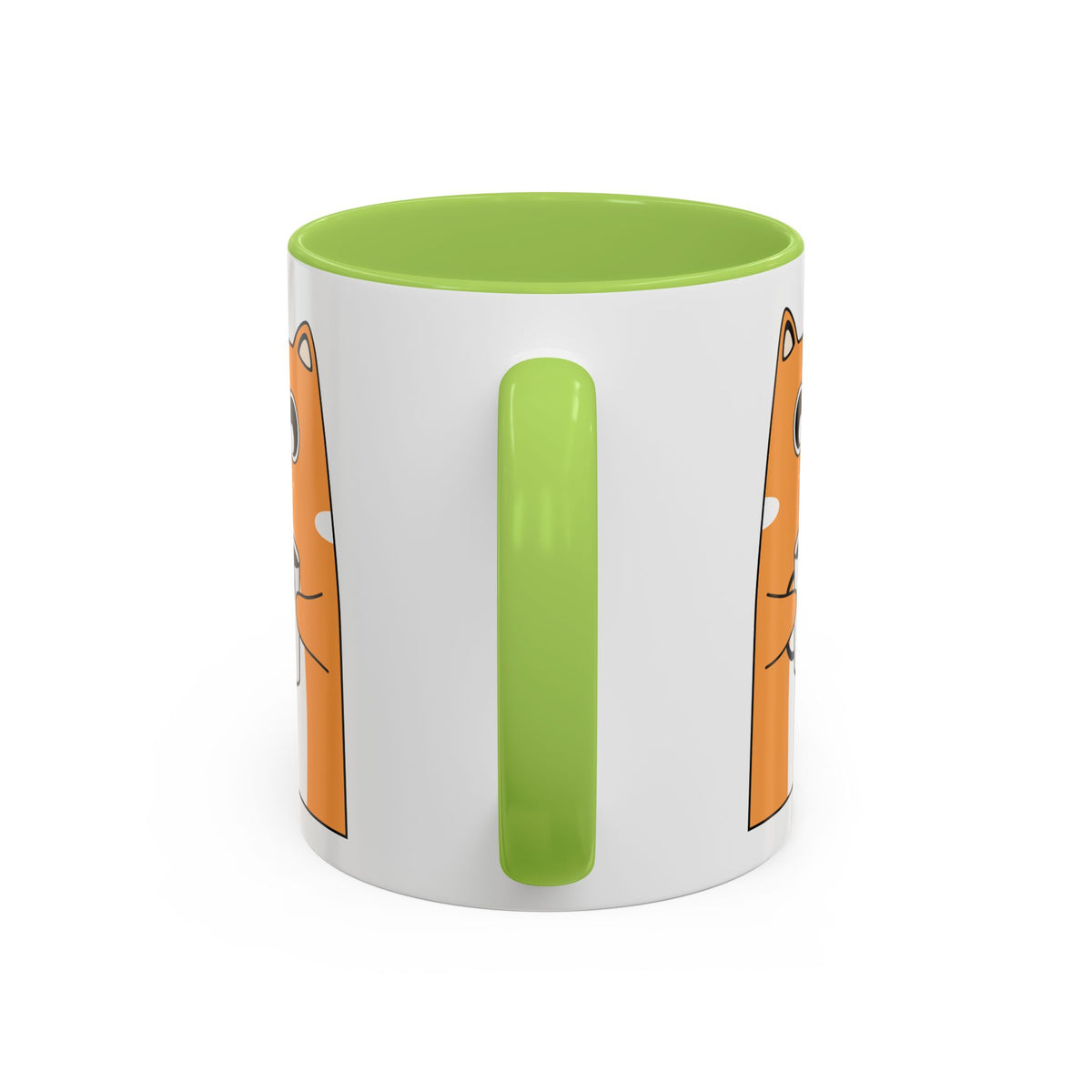 Sleepy Cat Accent Mug — 11/15oz Coffee Cup with Cat Design