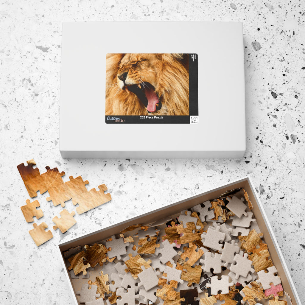 Roaring Lion Jigsaw Puzzle — Wildlife Puzzle for Adults & Kids (110/252/520/1014 pcs)