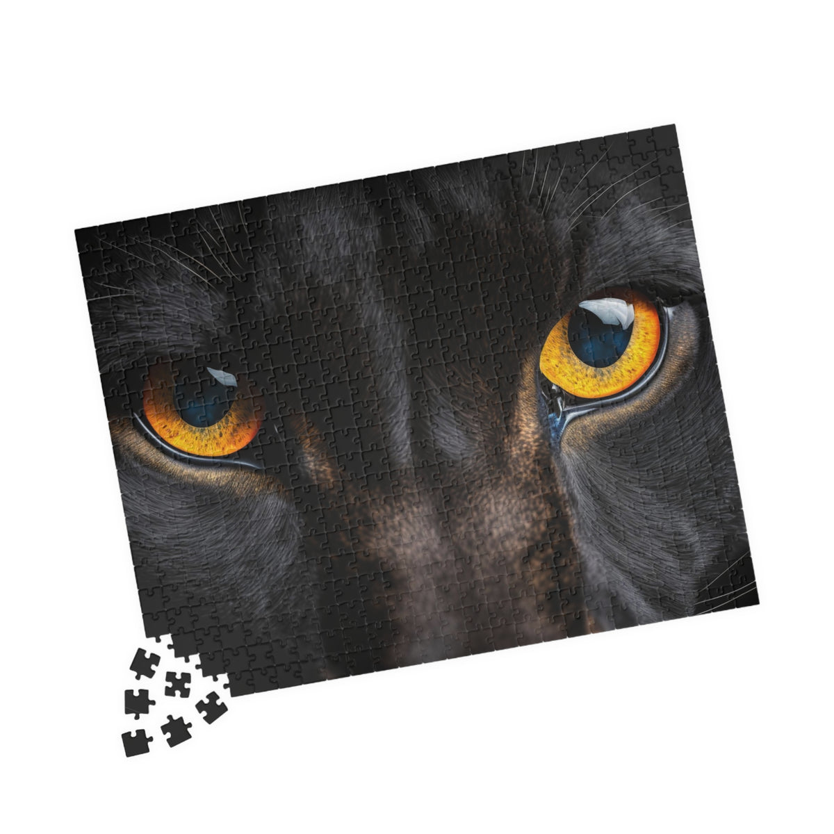 Black Cat Eyes Jigsaw Puzzle — 110/252/520/1014-Piece Cat Puzzle