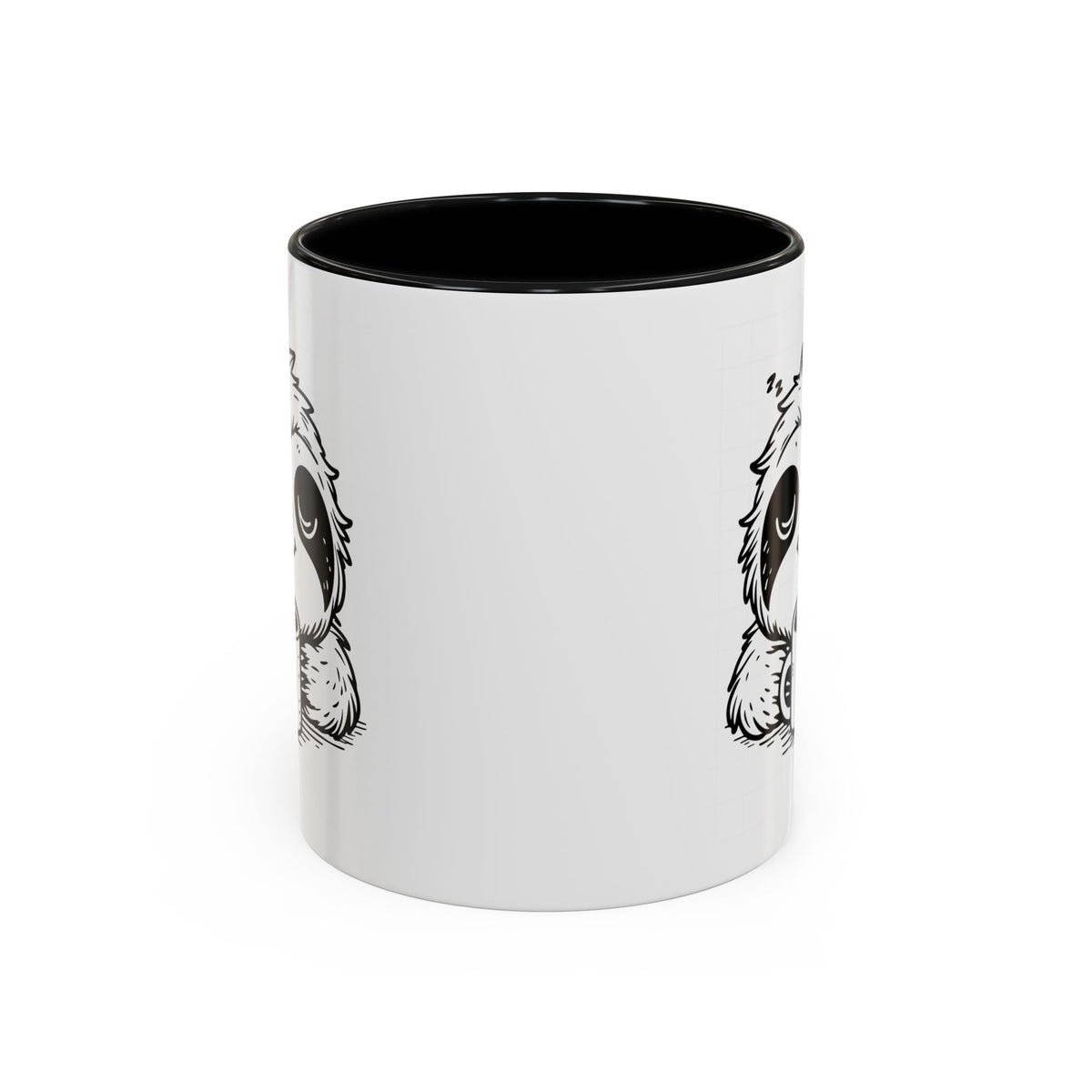 Cute Sloth Coffee Mug (Accent, 11/15oz) — Adorable Cartoon Sloth Holding Coffee Cup