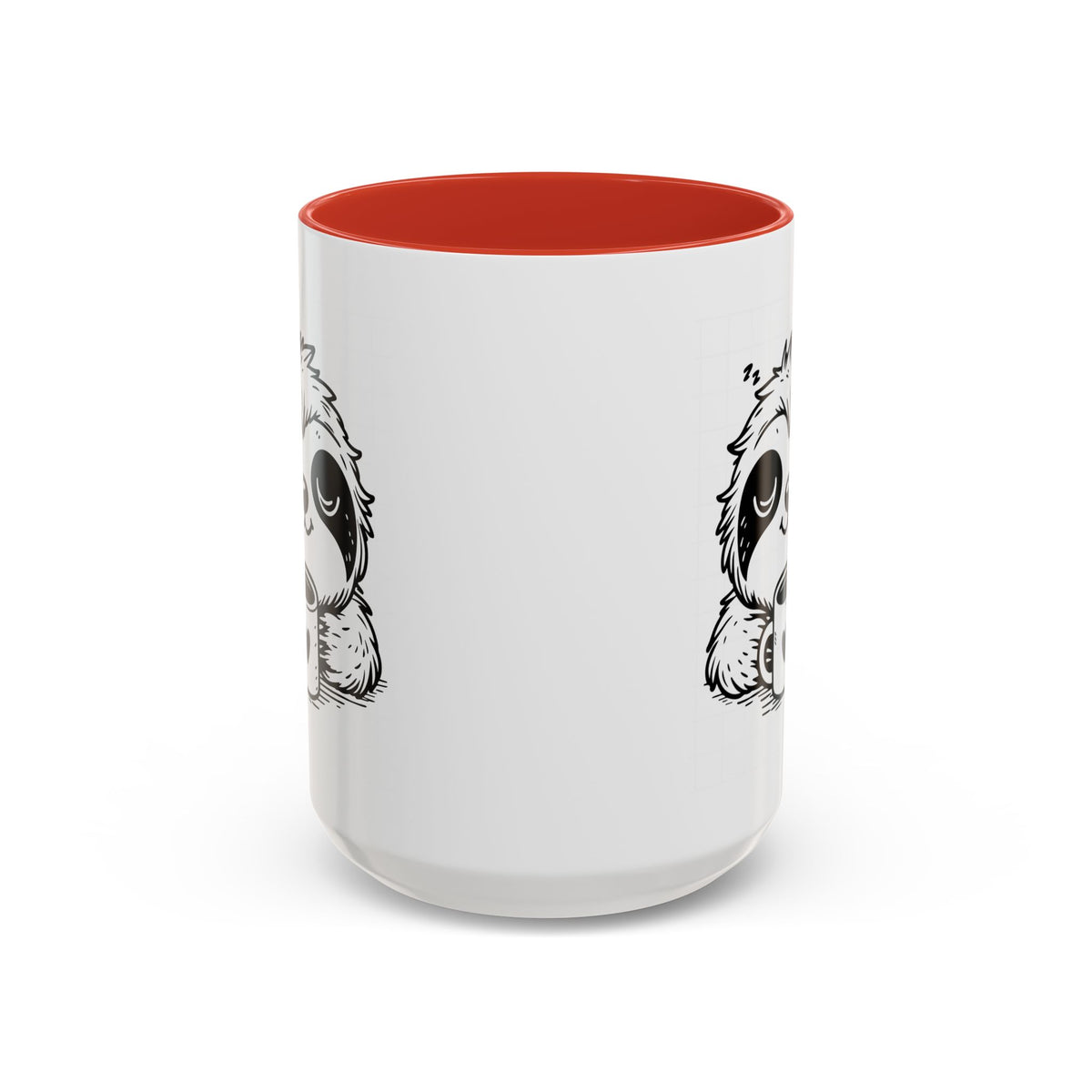 Cute Sloth Coffee Mug (Accent, 11/15oz) — Adorable Cartoon Sloth Holding Coffee Cup