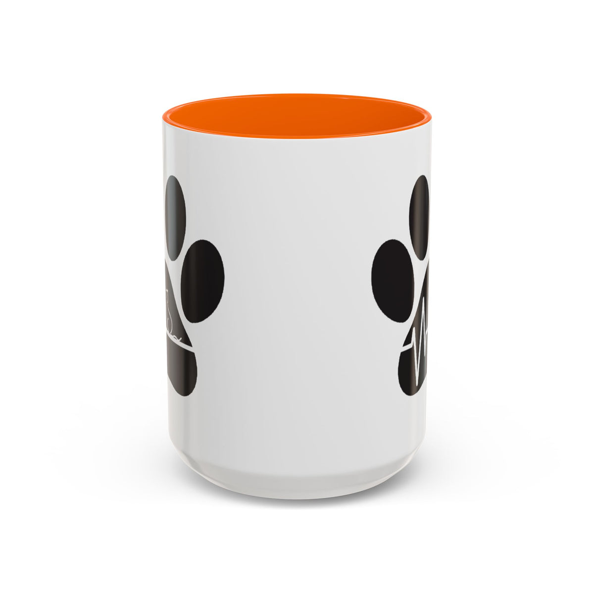 Cat Paw Heartbeat Coffee Mug — Pet Lover Accent Mug (11/15oz)