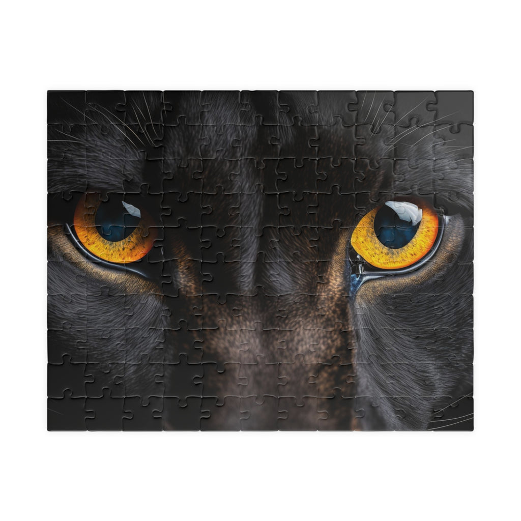 Black Cat Eyes Jigsaw Puzzle — 110/252/520/1014-Piece Cat Puzzle