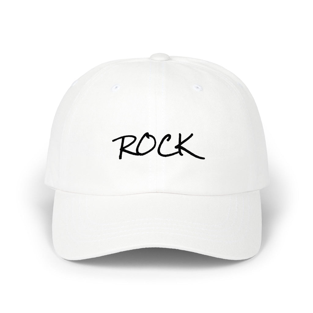 Rock Script Dad Cap — Casual Embroidered Baseball Hat