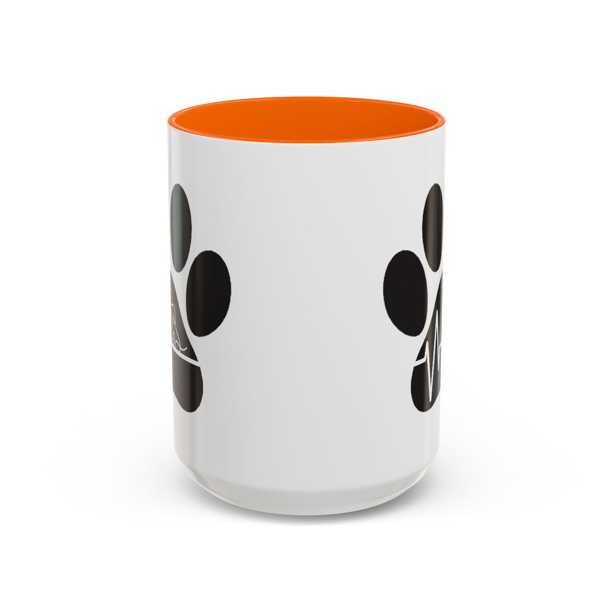 Dog Paw Heartbeat Coffee Mug — Pet Lover Accent Mug (11/15oz)