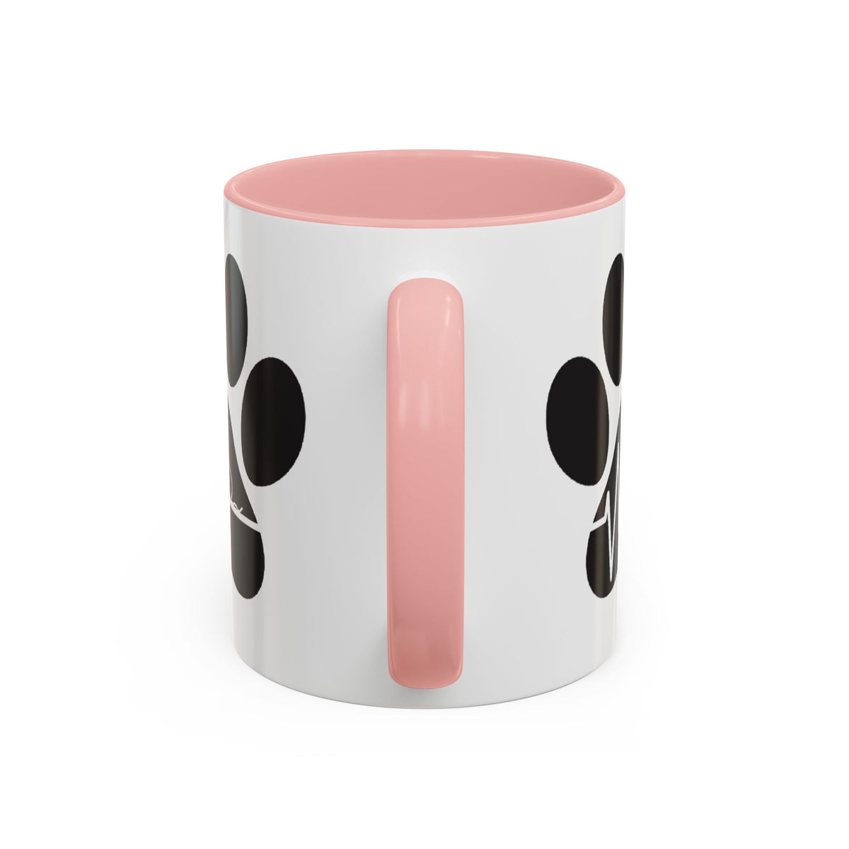 Cat Paw Heartbeat Coffee Mug — Pet Lover Accent Mug (11/15oz)