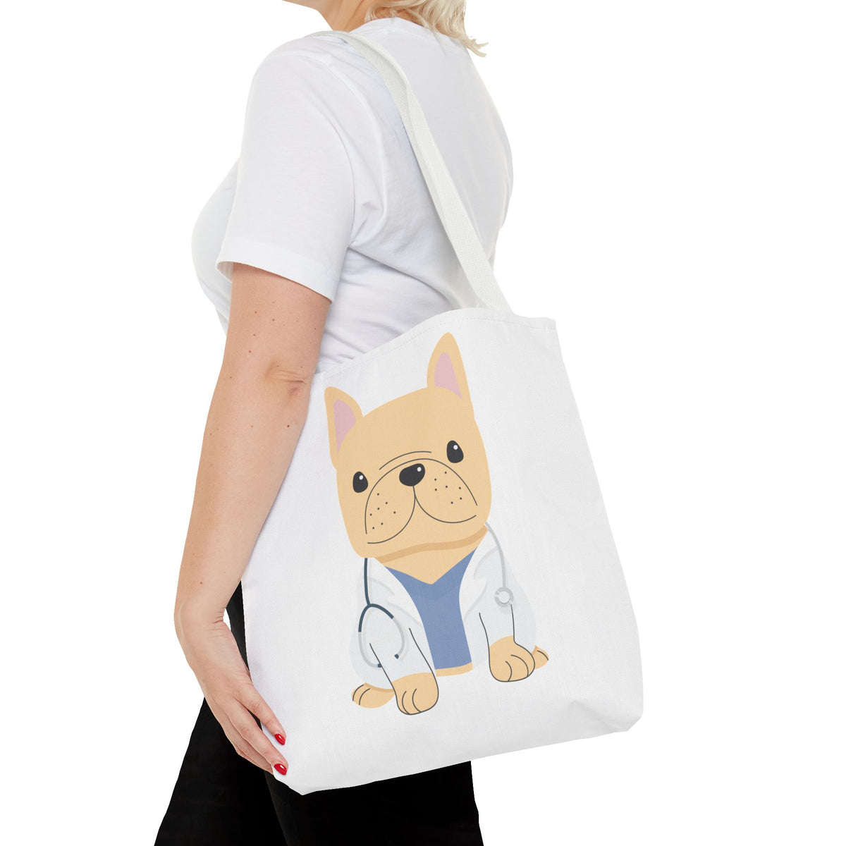 Doctor French Bulldog Tote Bag — Cute Vet Dogtor Canvas Tote