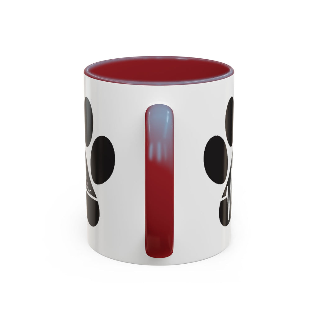 Dog Paw Heartbeat Coffee Mug — Pet Lover Accent Mug (11/15oz)