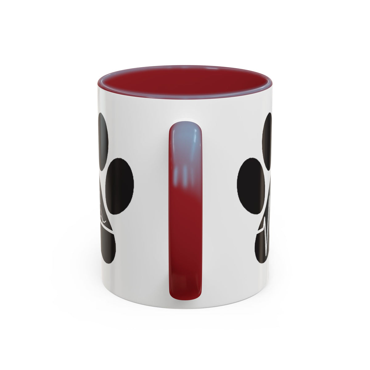 Dog Paw Heartbeat Coffee Mug — Pet Lover Accent Mug (11/15oz)