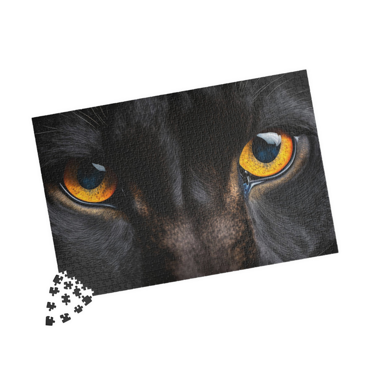 Black Cat Eyes Jigsaw Puzzle — 110/252/520/1014-Piece Cat Puzzle