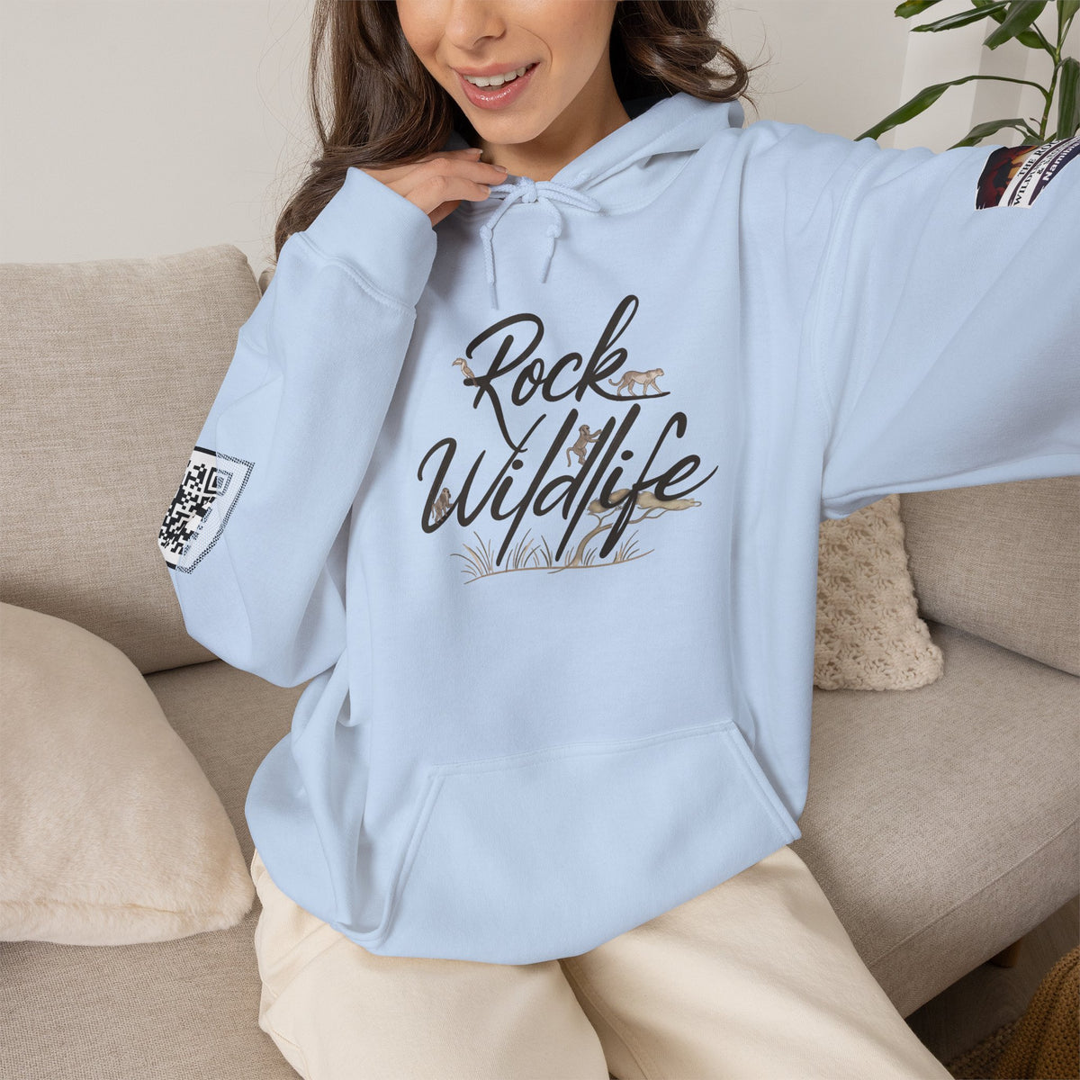 Hoodie - Rock Wildlife Script Pullover Hoodie