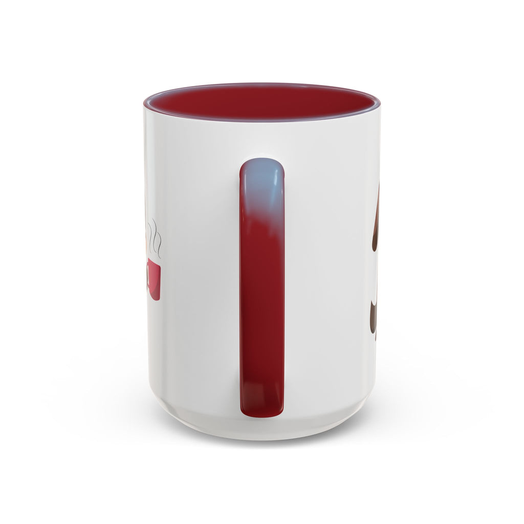 Cute Coffee Dog Mug — Adorable Puppy Holding Coffee Accent Mug (11/15 oz)