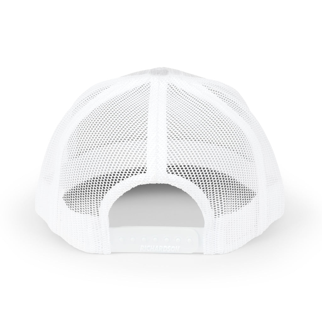 Rock Snapback Trucker Cap — White Mesh Baseball Hat