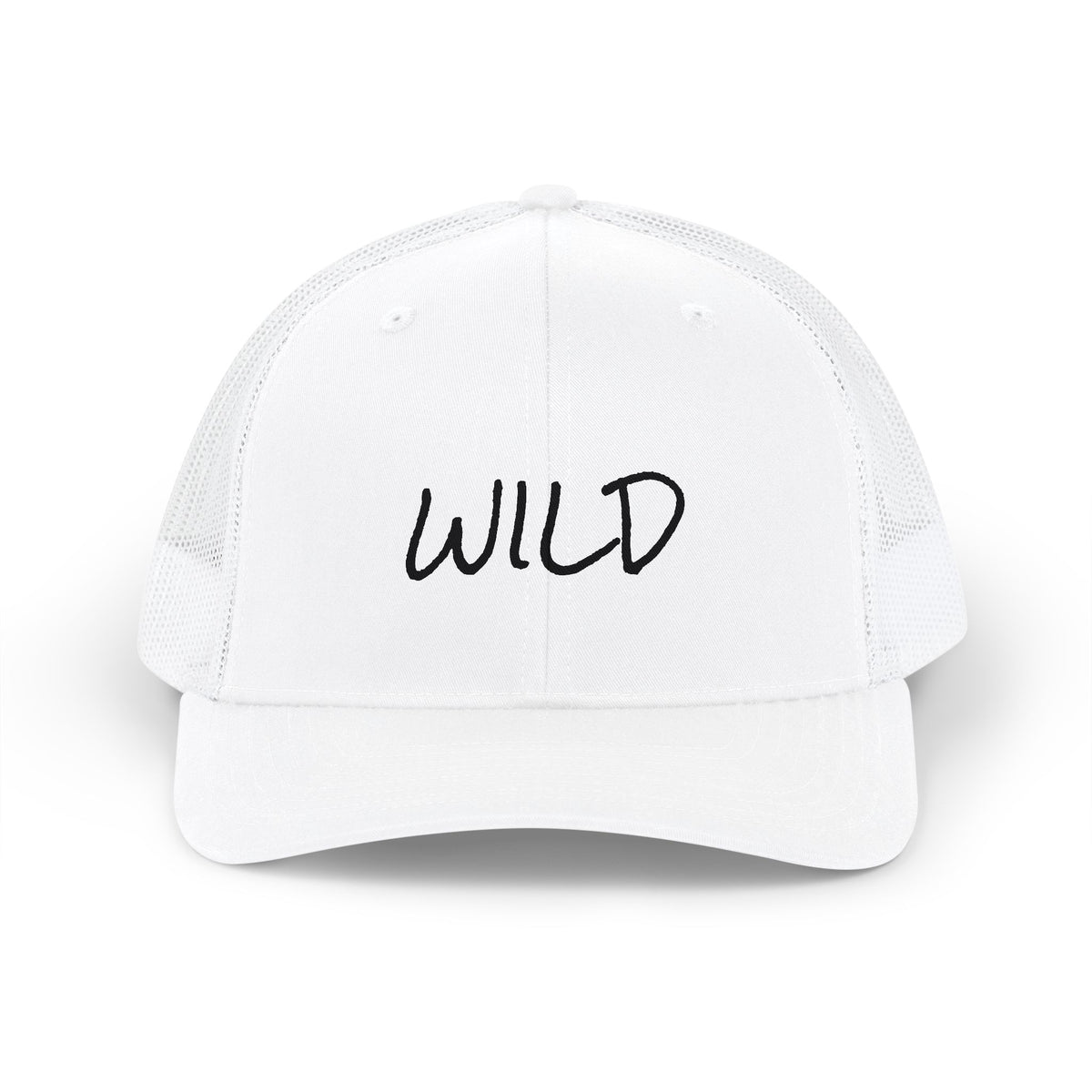 Wild Trucker Cap – Breathable Snapback Hat with Script Logo