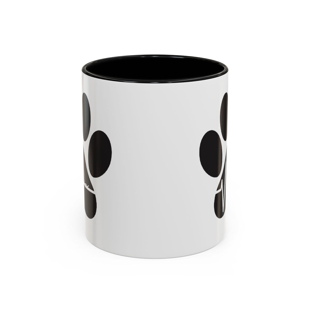 Cat Paw Heartbeat Coffee Mug — Pet Lover Accent Mug (11/15oz)