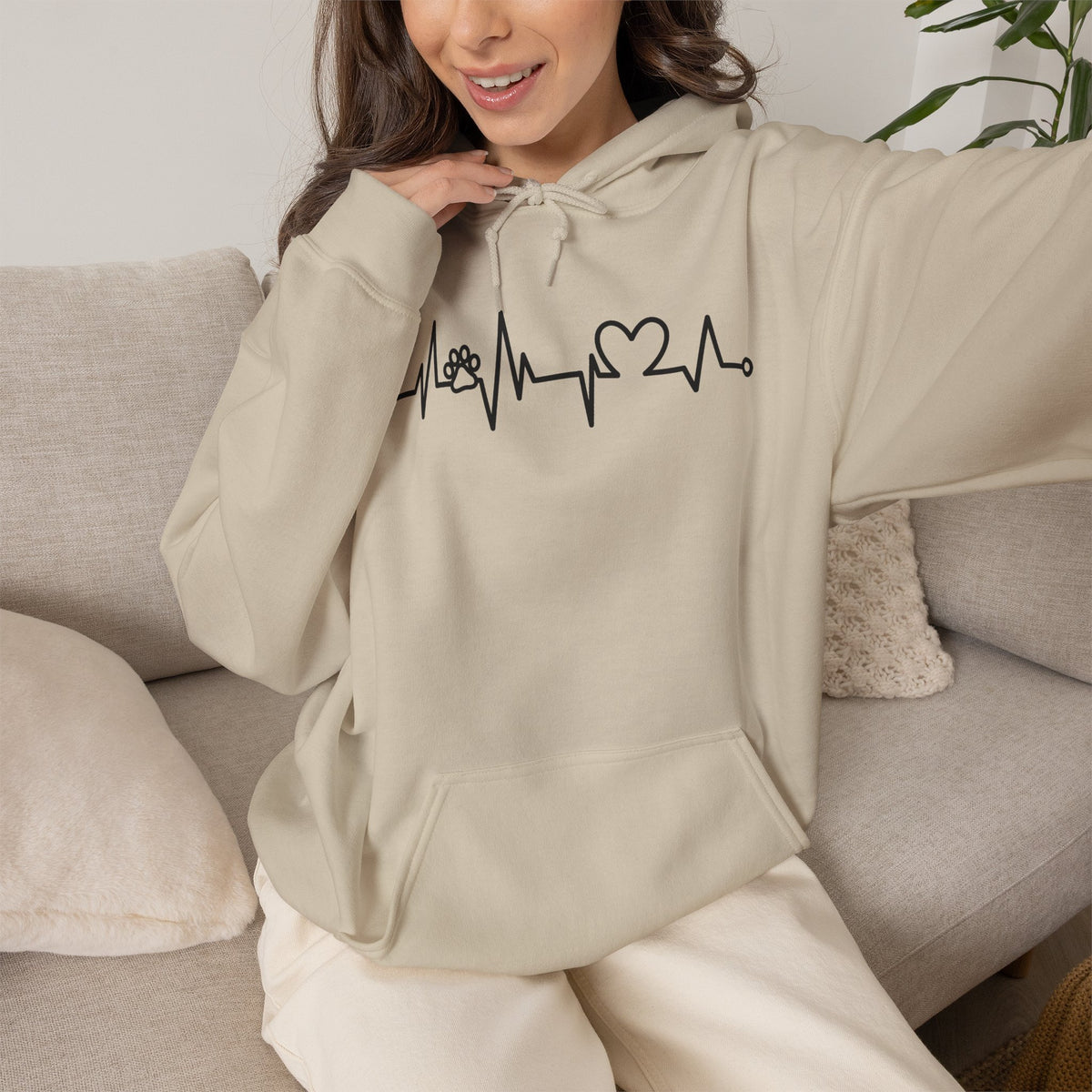 Nurse Heartbeat Hoodie – EKG Pulse with Stethoscope & Heart Graphic