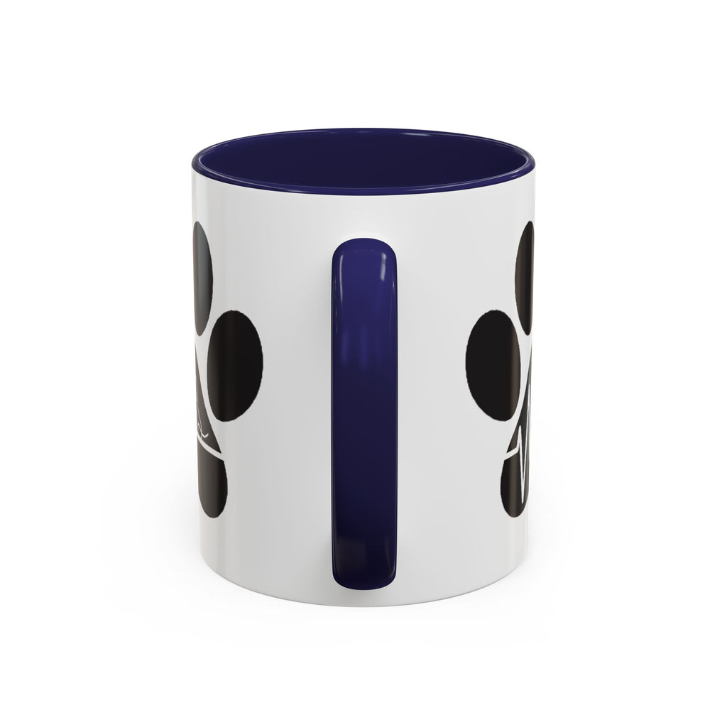 Dog Paw Heartbeat Coffee Mug — Pet Lover Accent Mug (11/15oz)