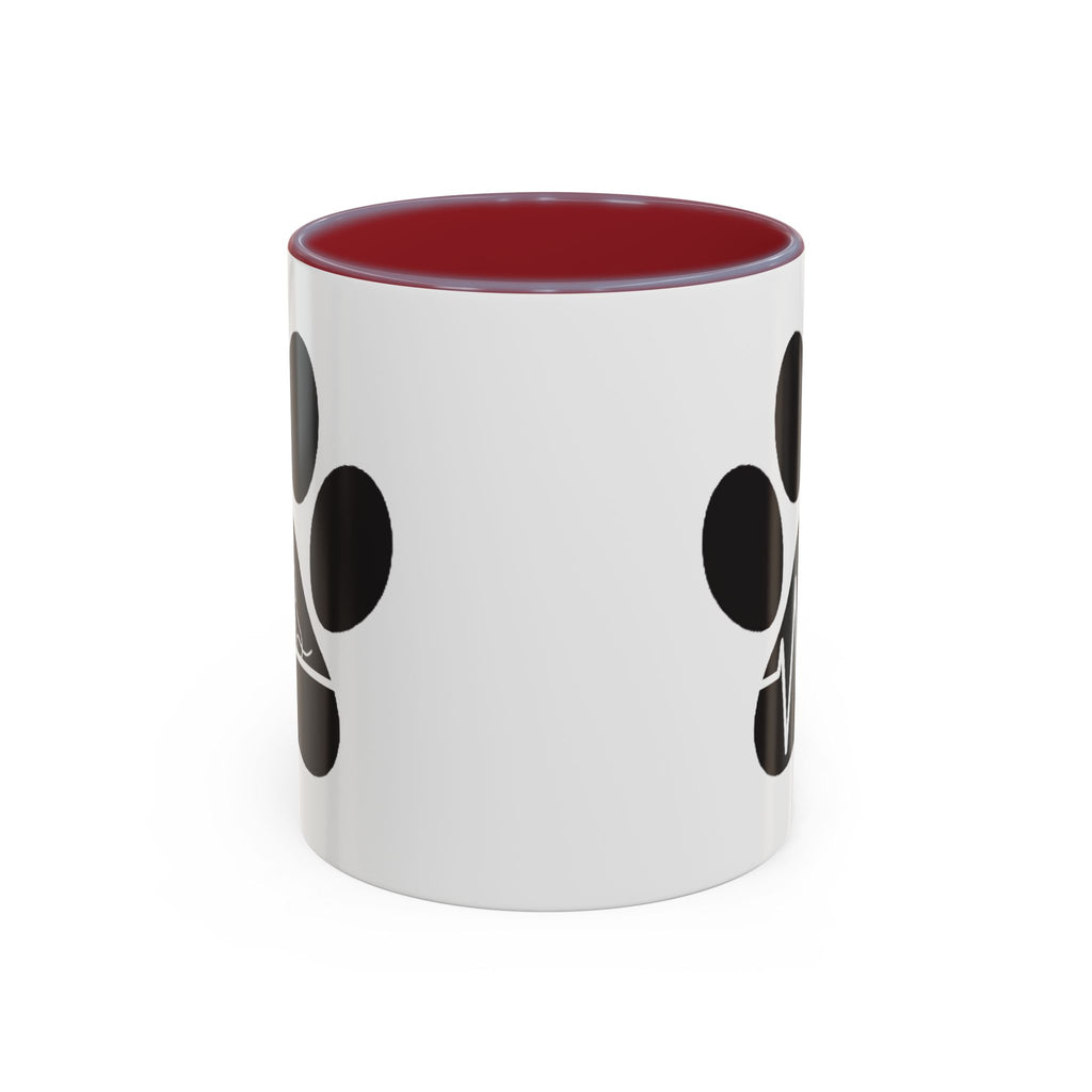 Dog Paw Heartbeat Coffee Mug — Pet Lover Accent Mug (11/15oz)