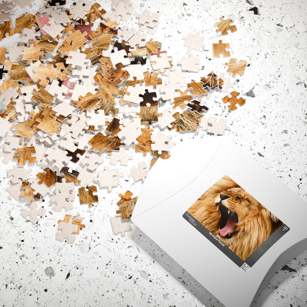 Roaring Lion Jigsaw Puzzle — Wildlife Puzzle for Adults & Kids (110/252/520/1014 pcs)