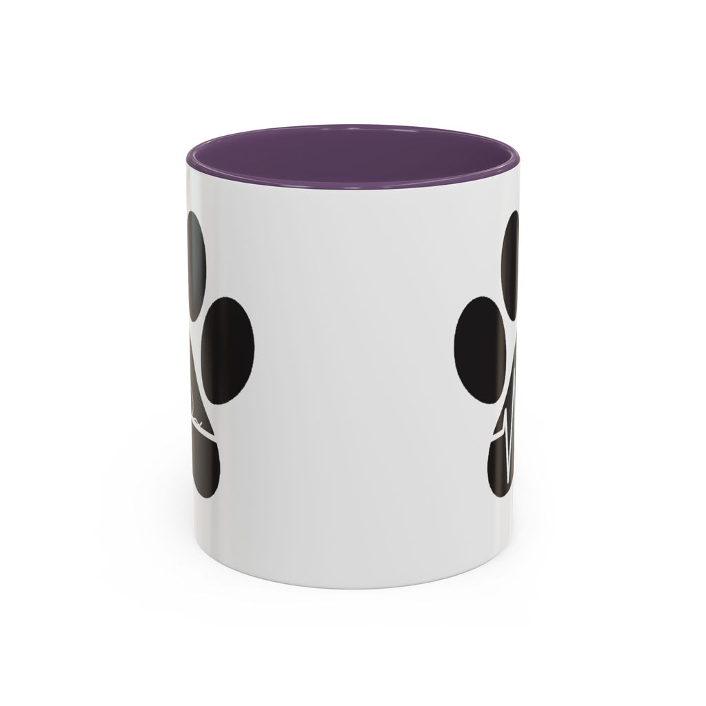 Cat Paw Heartbeat Coffee Mug — Pet Lover Accent Mug (11/15oz)