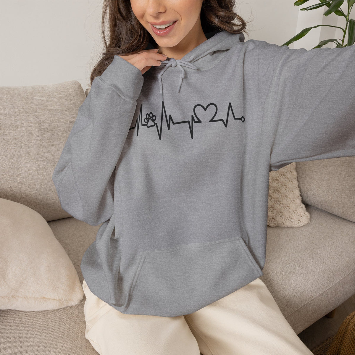 Nurse Heartbeat Hoodie – EKG Pulse with Stethoscope & Heart Graphic