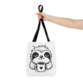 Sloth Coffee Tote Bag — Cute Relaxed Sloth Holding Mug