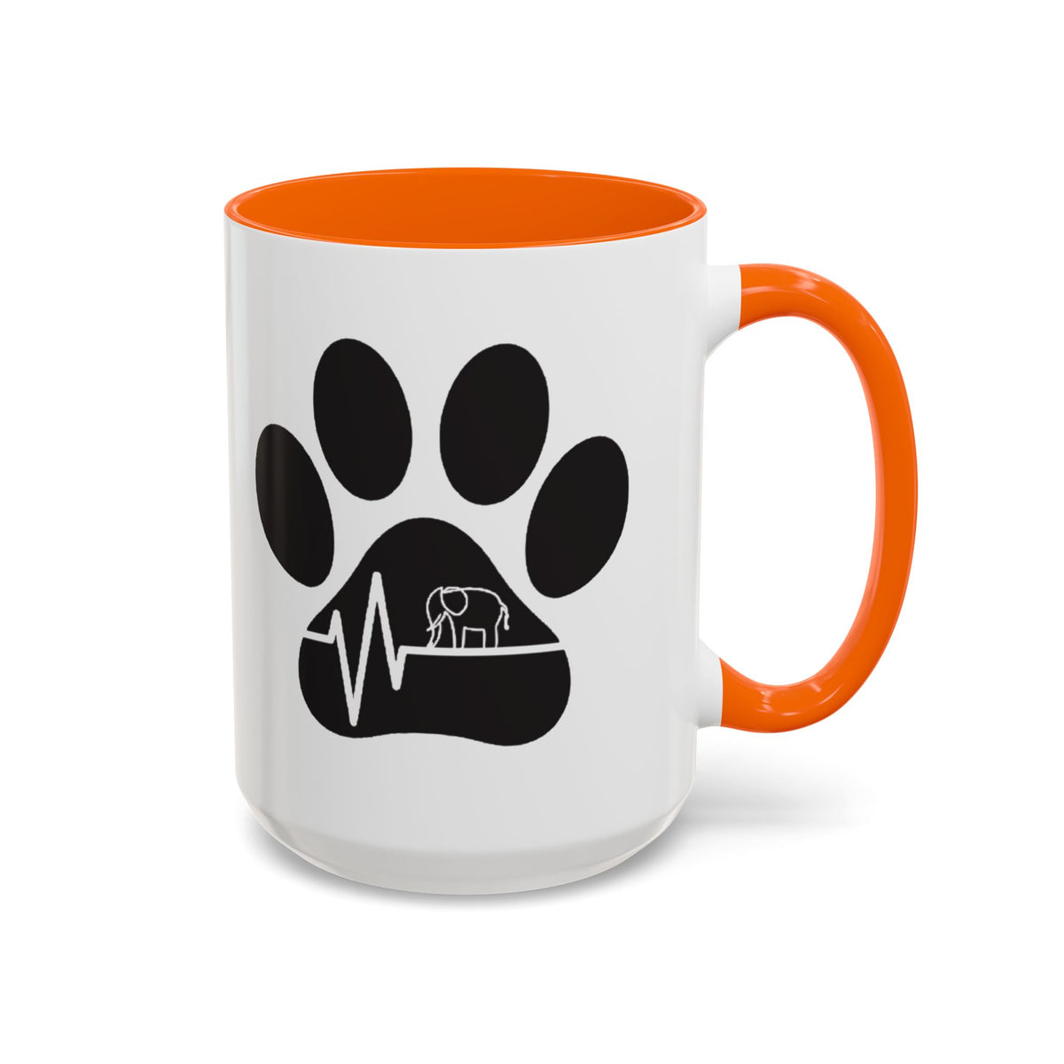 Elephant Paw Coffee Mug — Animal Rescue Heartbeat Accent Mug