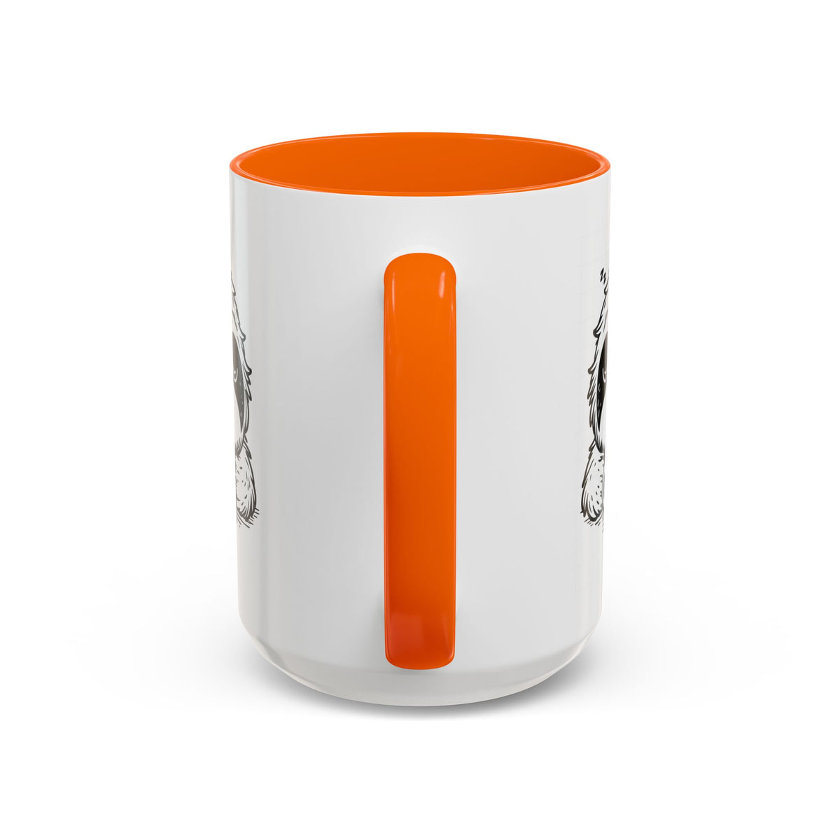Cute Sloth Coffee Mug (Accent, 11/15oz) — Adorable Cartoon Sloth Holding Coffee Cup