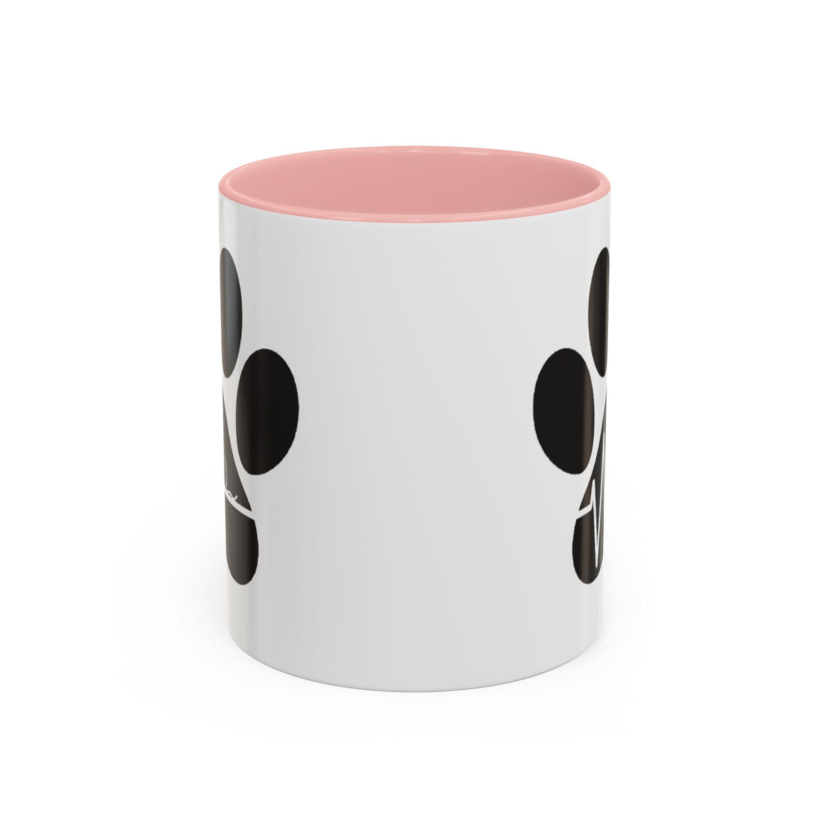 Cat Paw Heartbeat Coffee Mug — Pet Lover Accent Mug (11/15oz)