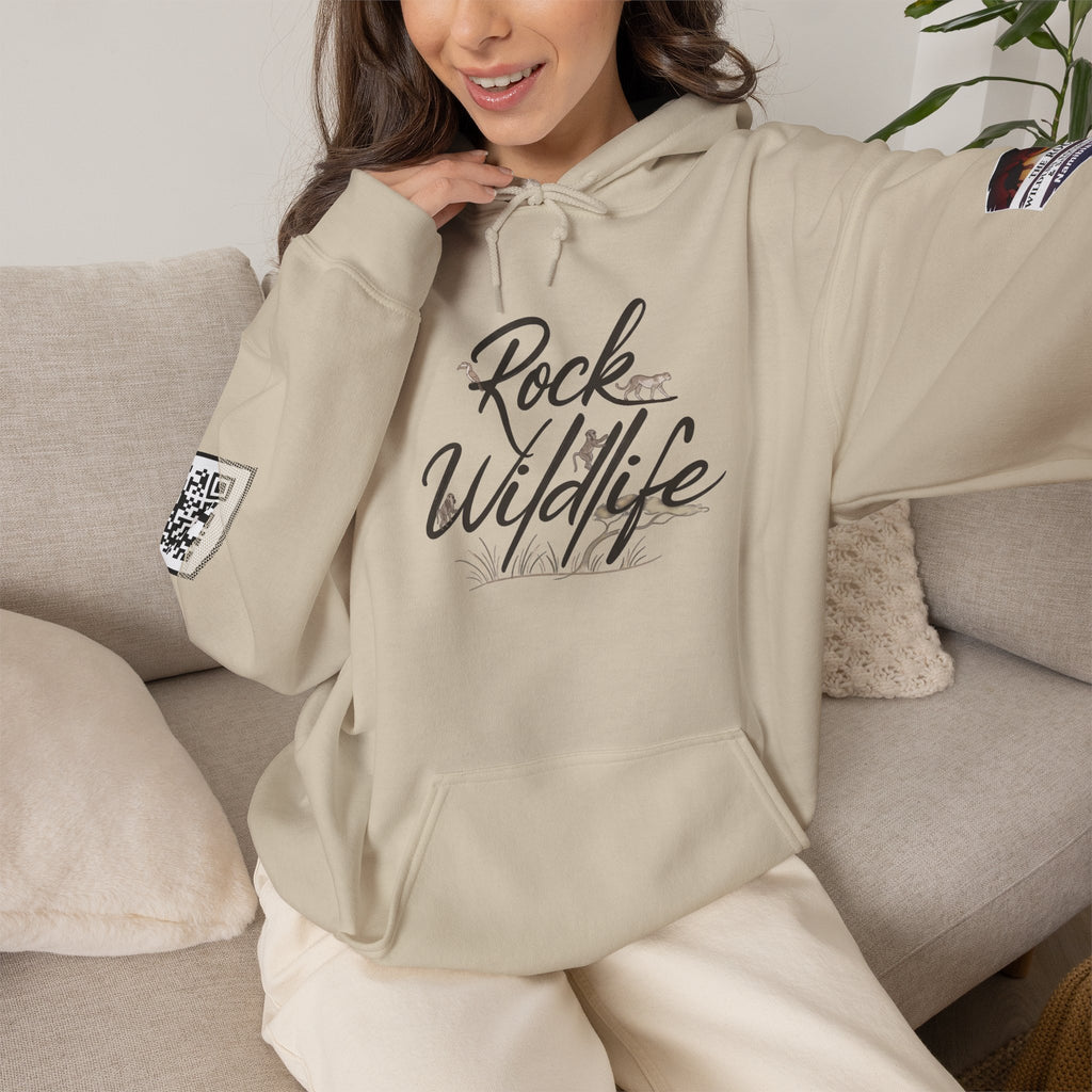 Hoodie - Rock Wildlife Script Pullover Hoodie
