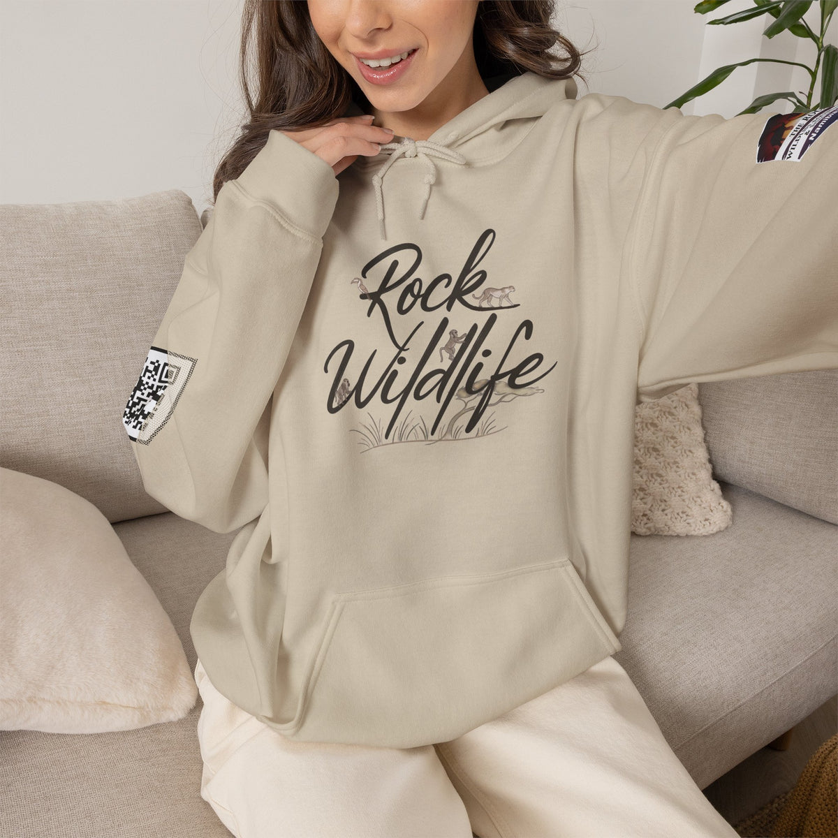 Hoodie - Rock Wildlife Script Pullover Hoodie