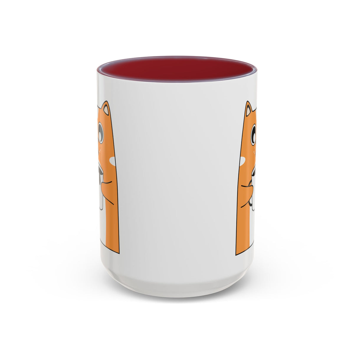 Sleepy Cat Accent Mug — 11/15oz Coffee Cup with Cat Design
