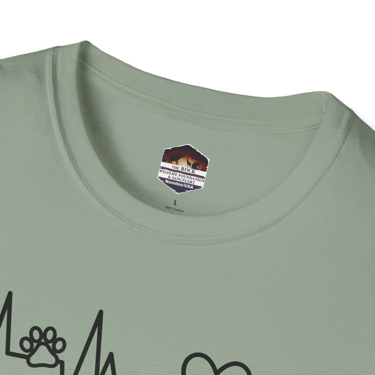 Heartbeat Paw & Heart T-Shirt — Pet Lover EKG Tee
