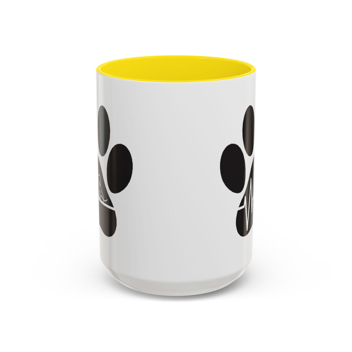 Dog Paw Heartbeat Coffee Mug — Pet Lover Accent Mug (11/15oz)
