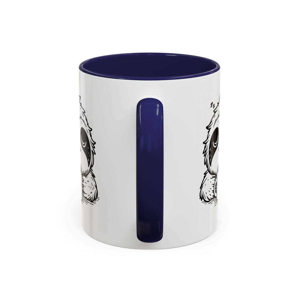 Cute Sloth Coffee Mug (Accent, 11/15oz) — Adorable Cartoon Sloth Holding Coffee Cup