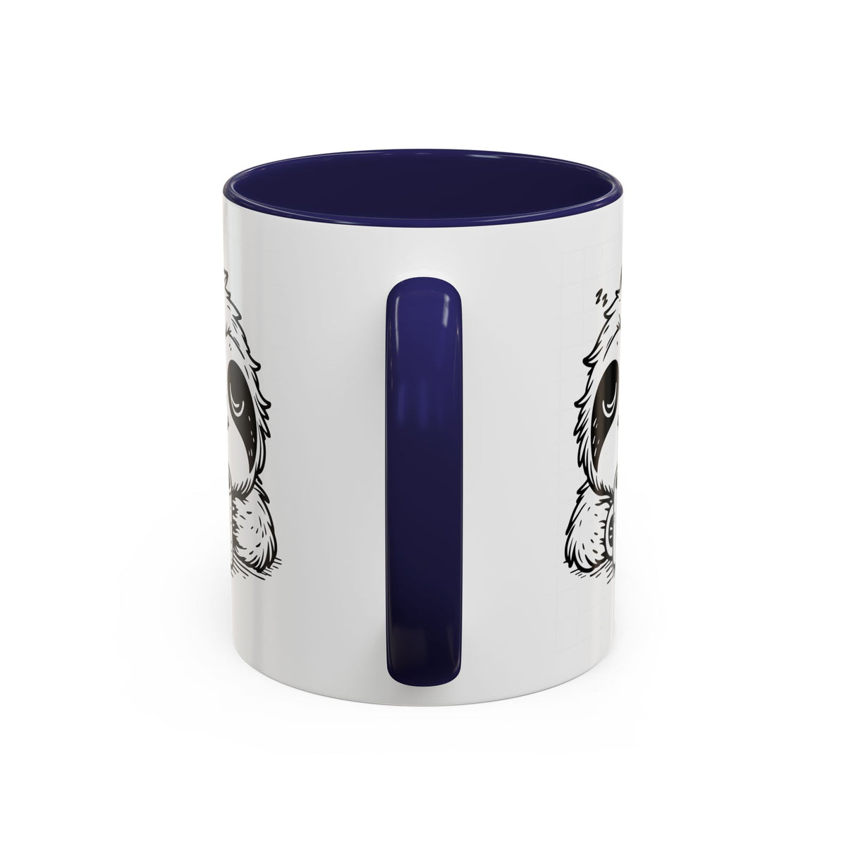 Cute Sloth Coffee Mug (Accent, 11/15oz) — Adorable Cartoon Sloth Holding Coffee Cup