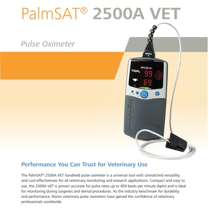 NONIN PalmSAT 2500A Vet HandHeld Pulse Oximeter