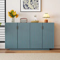 Retro Style 4-Door Cabinet-Antique Blue