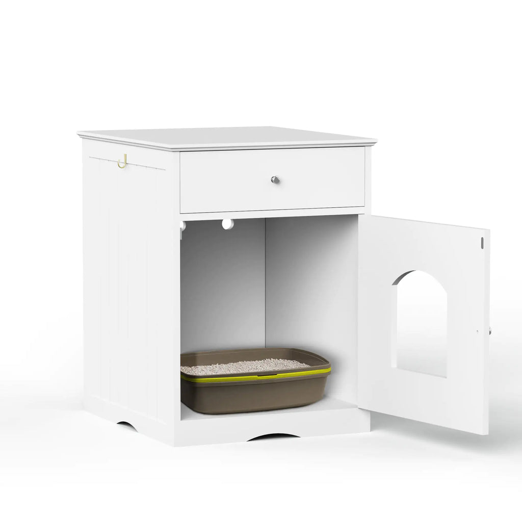 Wooden Pet House Cat Litter Box Enclosure