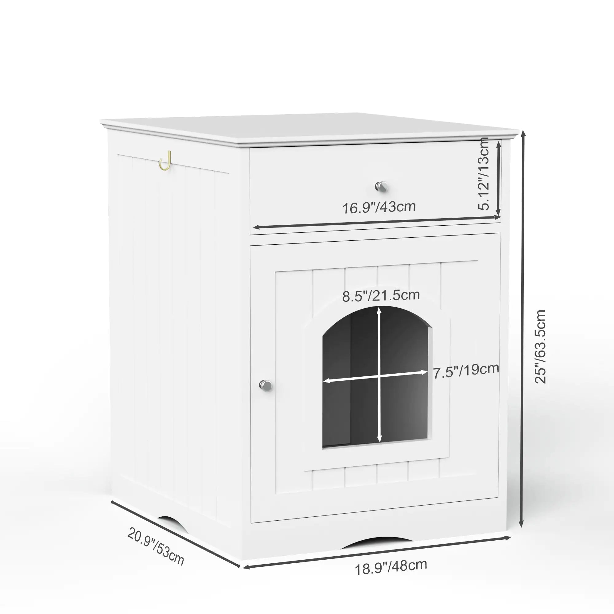 Wooden Pet House Cat Litter Box Enclosure