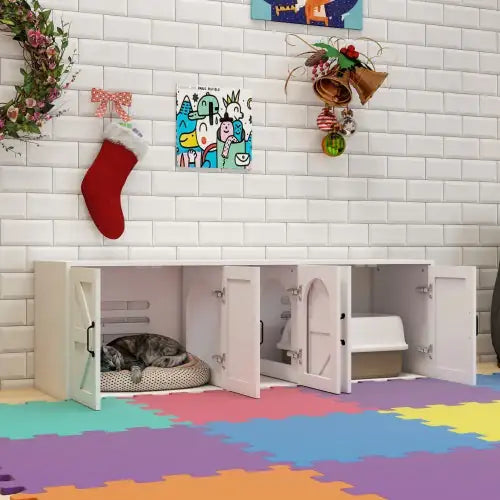 Modern Cat Litter Box Bench