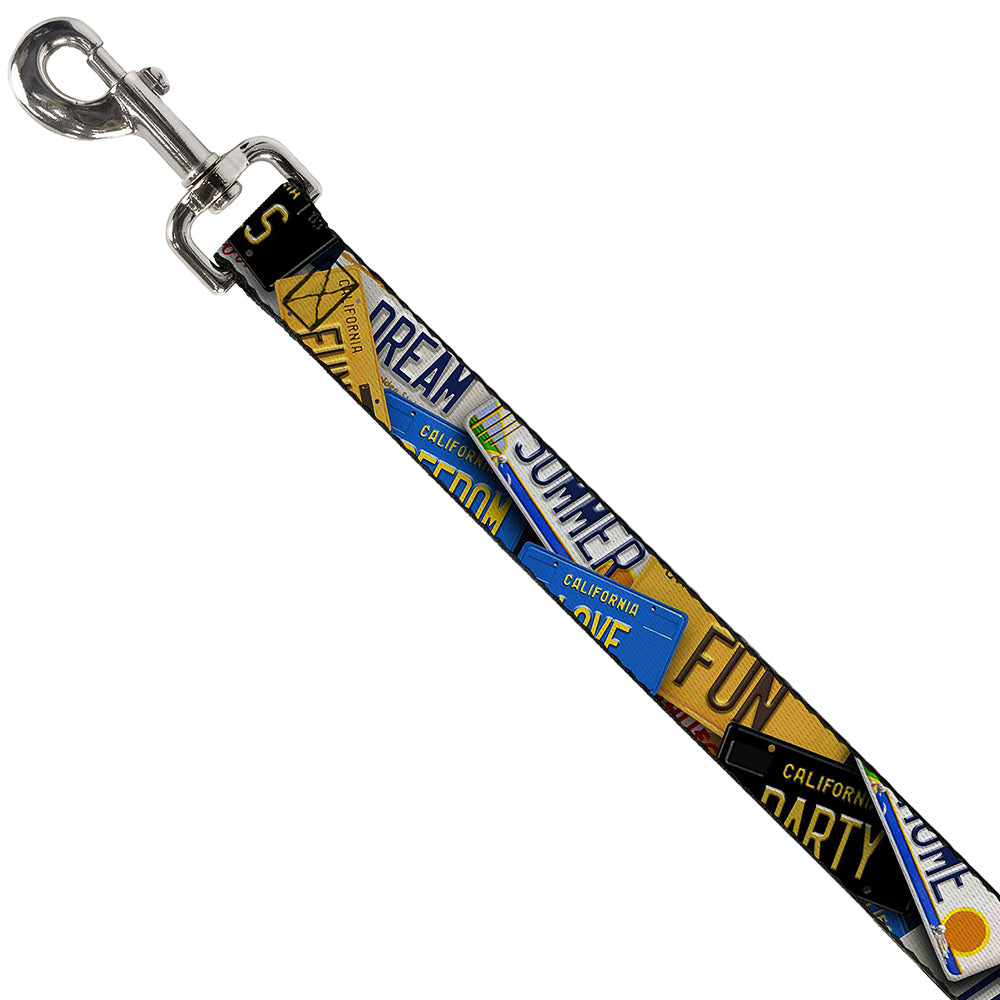 Dog Leash - Cali License Plates Stacked